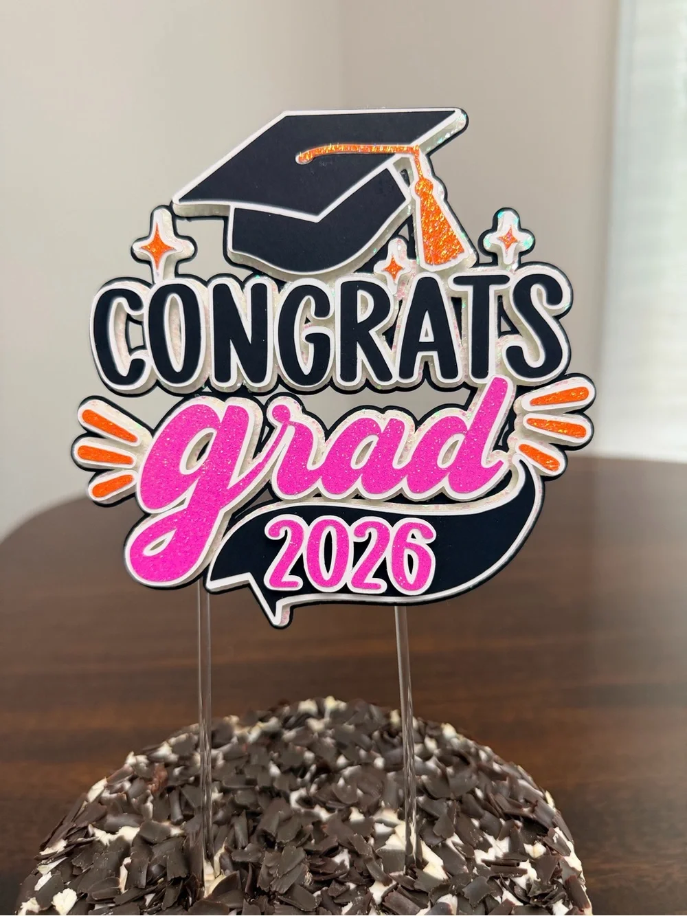 Personalized Graduation Cake Topper | Custom Grad Cap, Congrats Grad 2026